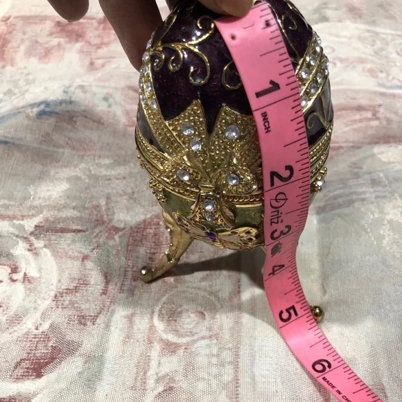 Russian Style Enamel Decorative Egg with Musical box